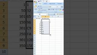 Convert Decimal Number To Hexadecimal  DEC2HEX function In Excel [upl. by Nicholas]