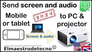 Android screen mirroring to PC and projector Including audio [upl. by Einnaj236]