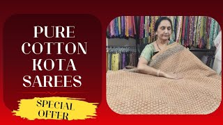 Pure Cotton Kota Sarees on Offer by Anitha Reddy \\ Trends block prints \\ [upl. by Pinkerton]