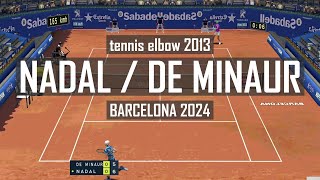 Tennis game play Nadal vs De Minaur Barcelona 2024 Second round [upl. by Aissac13]