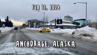 021224 Anchorage Alaska On our way to Golden Corral [upl. by Duax]