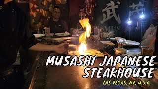 Musashi Japanese Steakhouse  Amazing Teppan Chef Performance  Las Vegas NV USA  Food Tour [upl. by Marietta]