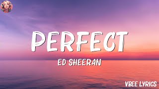 Ed Sheeran  Perfect Lyrics  Miley Cyrus Marshmello Justin Bieber Mix Lyrics [upl. by Lyrpa]