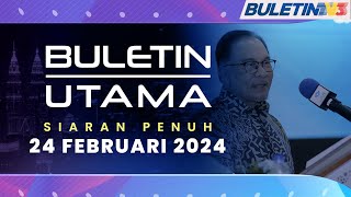 Trend Ekonomi Positif PM Ingatkan Jangan Putar Beli Isu Ringgit  Buletin Utama 24 Februari 2024 [upl. by Arraik]