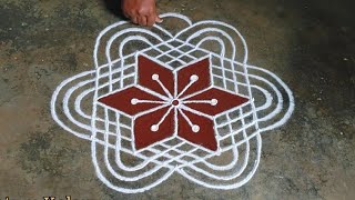 Margazhi Kolam  Padi Kolam  Friday Kolam  Flower Muggulu  Adventure Kolam [upl. by Dlorej]