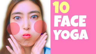 10 Face Yoga Exercises You Must Do Each Morning  Lift Up Your Cheeks Droopy Mouth Corners Jowls [upl. by Malvino819]