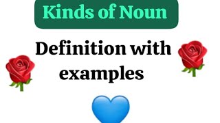 kinds of Noun definition with examples How to learn English grammar step by step [upl. by Vharat]