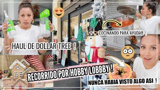 RECORRIDO POR HOBBY LOBBY 🌲HAUL DE LA TIENDA DE DOLLAR TREE 🌳COCINANDO PARA LA KERMES 🙏🏽 [upl. by Karlin]