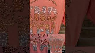 Be kind or STFU Bling Shirt  Hotfix Rhinestones [upl. by Yecal746]