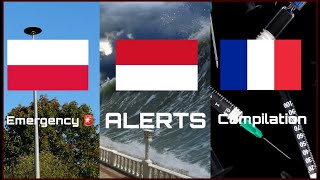 Emergency Alerts around the world COMPILATION PART 5 subscriber requests [upl. by Eitsirhc]