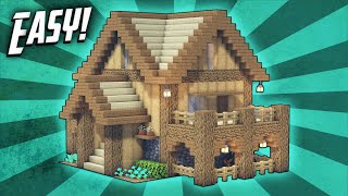 Minecraft How To Build A Survival Starter House Tutorial 16 [upl. by Sibelle]