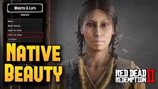 RED DEAD ONLINE  How To Create Beautiful Native American Character  RDR2 ONLINE [upl. by Luapnaej]