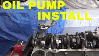 Oil Pump amp Pick Up Tube Install 327 Engine [upl. by Lonnard]