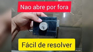 fechadura não abre por fora  resolvendo o problema  fechaduradeportão [upl. by Karub]