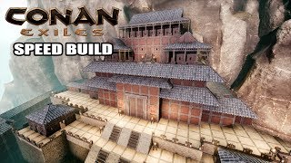 Conan Exiles  Dragon King Keep  Khitan Yamatai DLC Castle Fort Speed Build [upl. by Bergman]