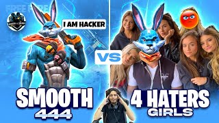 Smooth 444 Haker Or Wot 🤬  Pro Girls Challenge Us For 1 v 4 🤯  Garena Free Fire [upl. by Neram]