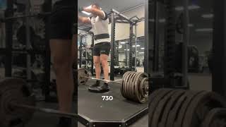 730 Deficit Deadlift Biceps Tear405 1Arm Deadlift [upl. by Cyprus797]