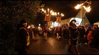 Newick Bonfire Society Bonfire2023 Procession start [upl. by Idnek]