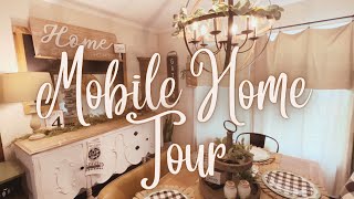 DOUBLEWIDE mobile home tour updated home tour [upl. by Inalem]