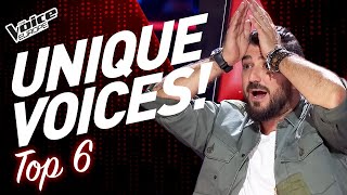 Incredible UNIQUE VOICES on The Voice Part 3  TOP 6 [upl. by Seyer839]