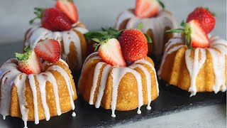 Soft Mini Vanilla Bundt Cakes  Quick amp Easy Pound Cake Recipe [upl. by Parke]