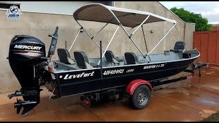 REVIEW LANCHA LEVEFORT MODELO MARFIM TR 60 SEM VOLANTE MOTOR MERCURY 60 HP 4 TEMPOS BIG TILLER [upl. by Norita]