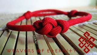 How to Tie an Eternity Knot Paracord Bracelet Tutorial [upl. by Saiasi]