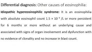 Myeloid lymphoid neoplasms with eosinophilia and gene earrangement [upl. by Joan665]