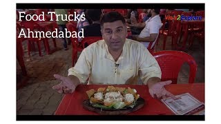 Ahmedabad night food market  Street food  Food Truck park [upl. by Esinad]