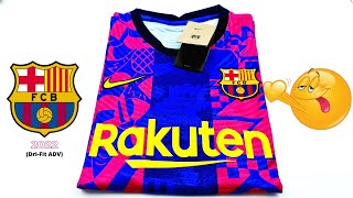 Barcelona jersey Champions League HOME kit 2122 DriFit ADV Unboxing amp Review  ASMR [upl. by Yramliw902]