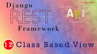 Django REST Framework 12Class Based View  Updating Model [upl. by Notelrac]