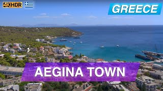 AEGINA TOWN EGINA ISLAND GREECE 4K 60 FPS HDR [upl. by Dijam861]