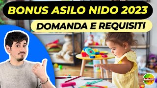 BONUS asilo nido 2023 👶 importi domanda e requisiti [upl. by Eelyam]