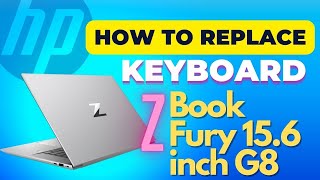 How to Replace Keyboard hp ZBook fury laptop [upl. by Ecitnirp]