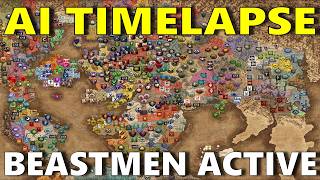 Warhammer 3 AI Timelapse but the Beastmen are active [upl. by Walke]