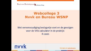 Webinar 3 vier praktijkcases van de nieuwe vtlbcalculator [upl. by Akinorev]