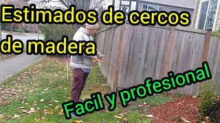 Como hacer un estimado de fence  cercos de madera [upl. by Ellenehs]