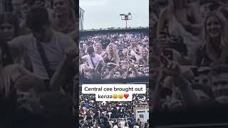 Central Cee raps to Kenza on stage [upl. by Ahsini641]