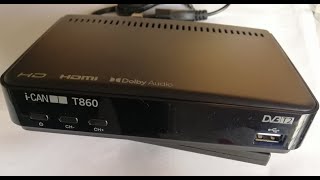 Decoder Digitale Terrestre HD DVB T2 iCAN T860 [upl. by Yeliah739]