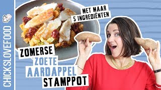 ZOETE AARDAPPELSTAMPPOT MET PESTO  CHICKSLOVEFOOD [upl. by Benyamin]