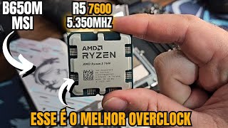 O MELHOR OVERCLOCK PRO RYZEN 5 7600 SEGURO RÁPIDO E GELADO SUPEROU O 7600X [upl. by Ainehs]