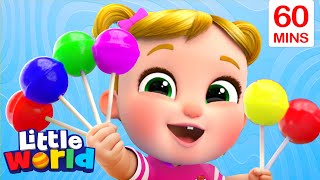 Lollipop Song  Ice Cream Song  More Kids Songs amp Nursery Rhymes by Little World [upl. by Hyatt]