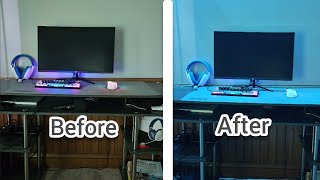 Putting Led Lights In My Room gamingsetup gaming gamingroom [upl. by Eirameinna422]