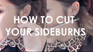 HOW TO CUT YOUR SIDEBURN HAIR BURMESE [upl. by Naneik832]