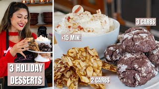 3 Low Carb Holiday Desserts 15 Minutes or Less [upl. by Photina]