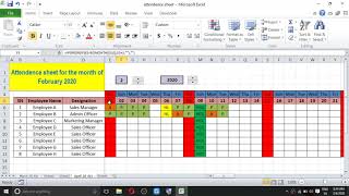 Automatic Employee Attendance Tracking Sheet in Excel  Track Employee Attendance Effectively [upl. by Lennaj]