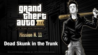 GTA 3  iPad Walkthrough  Mission 11  Dead Skunk in the Trunk [upl. by Anisamot]