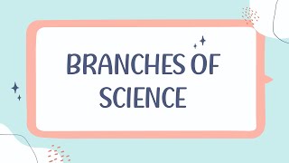 Branches of Science  Basic Concepts  TagLish Video Lesson [upl. by Anelah]