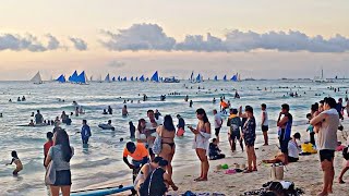 This is BORACAY on December 25 2023 Walk at Dmall Market at Night and White Beach Path [upl. by Alimac]