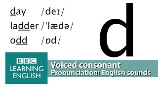 English Pronunciation 👄 Voiced Consonant  d  odd’ did and ladder [upl. by Stiegler]